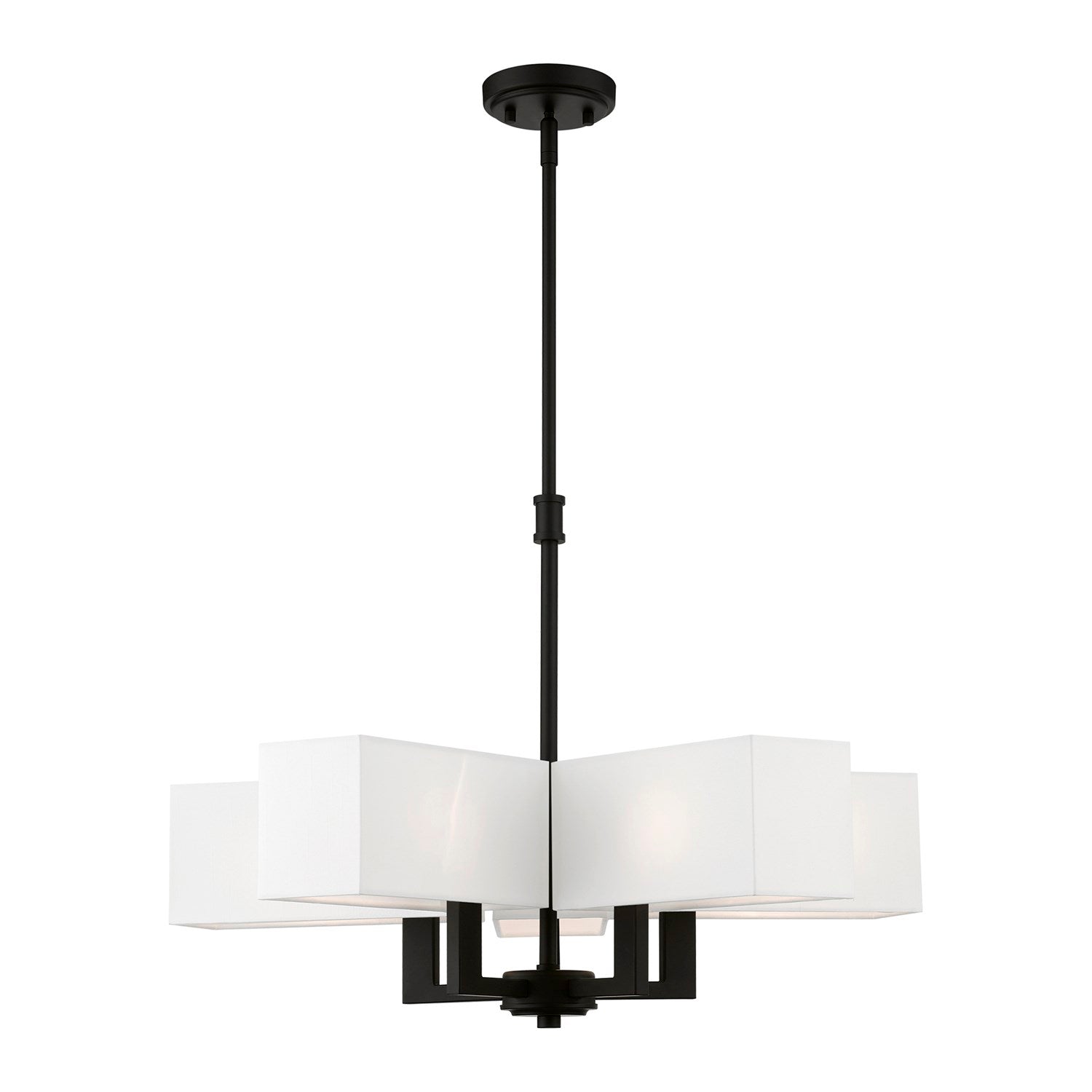 5 Light Satin Brass Chandelier by Livex Lighting