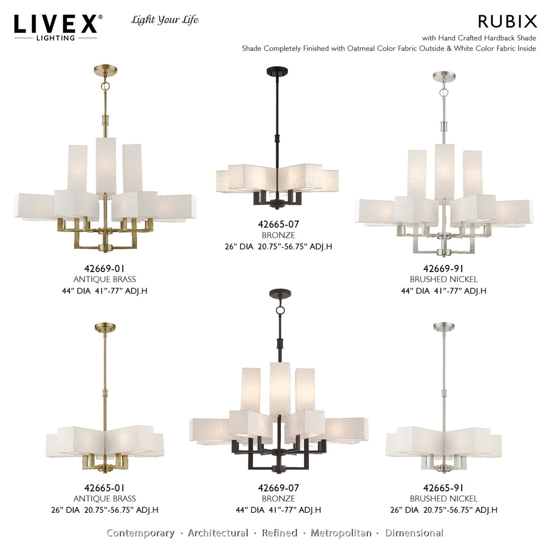 5 Light Antique Brass Chandelier