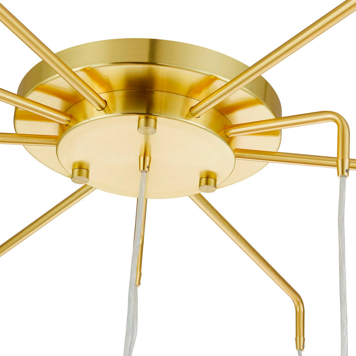 15 Light Satin Brass Foyer Chandelier