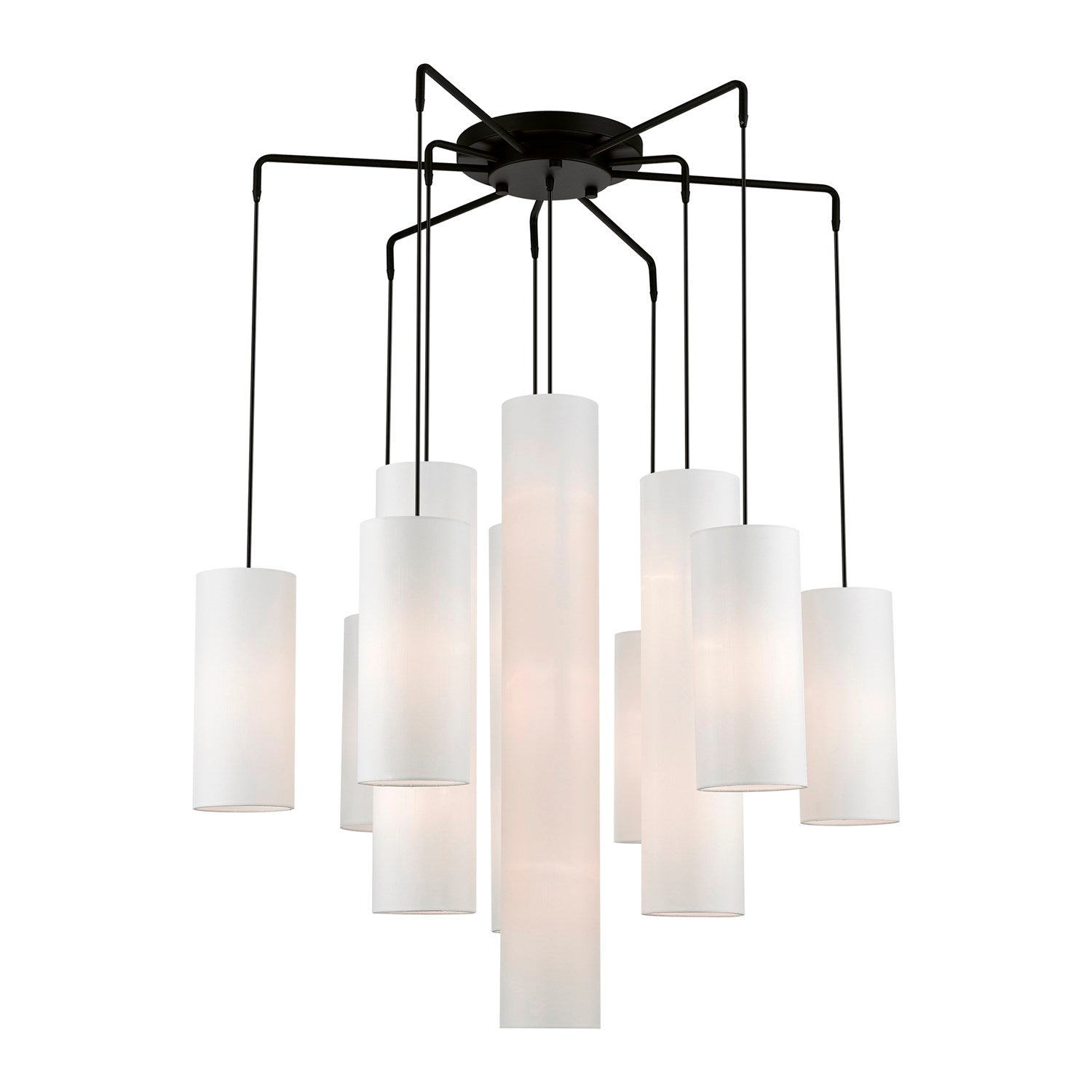 15 Light Black Foyer Chandelier by Livex Lighting