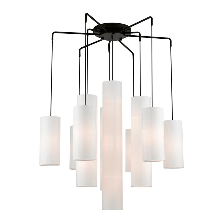 15 Light Black Foyer Chandelier by Livex Lighting