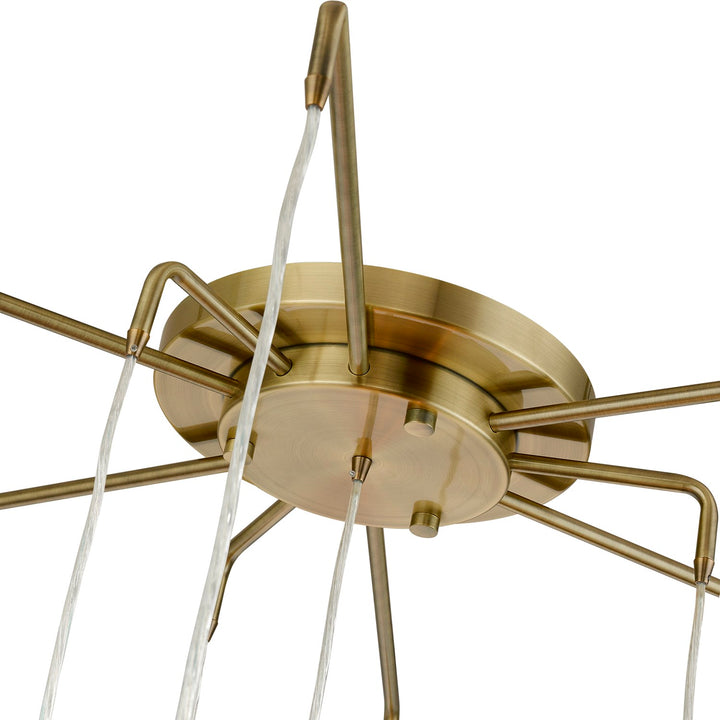 15 Light Antique Brass Foyer Chandelier
