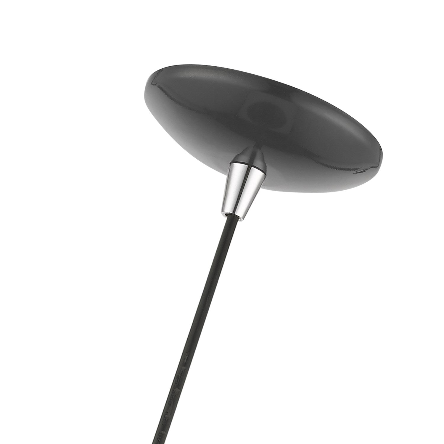 1 Light Black With Brushed Nickel Accents Pendant