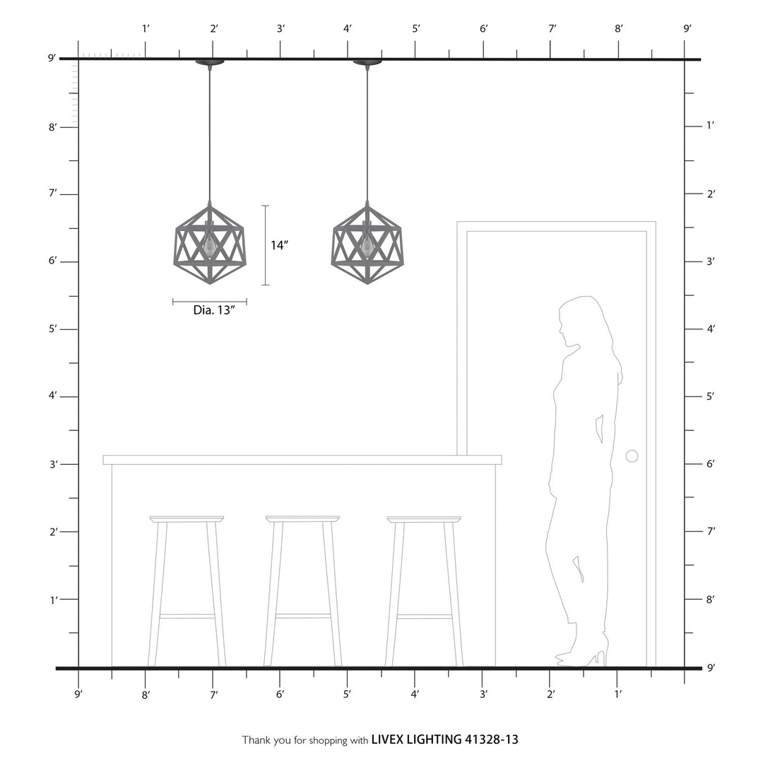1 Light Textured White With Antique Brass Accents Pendant