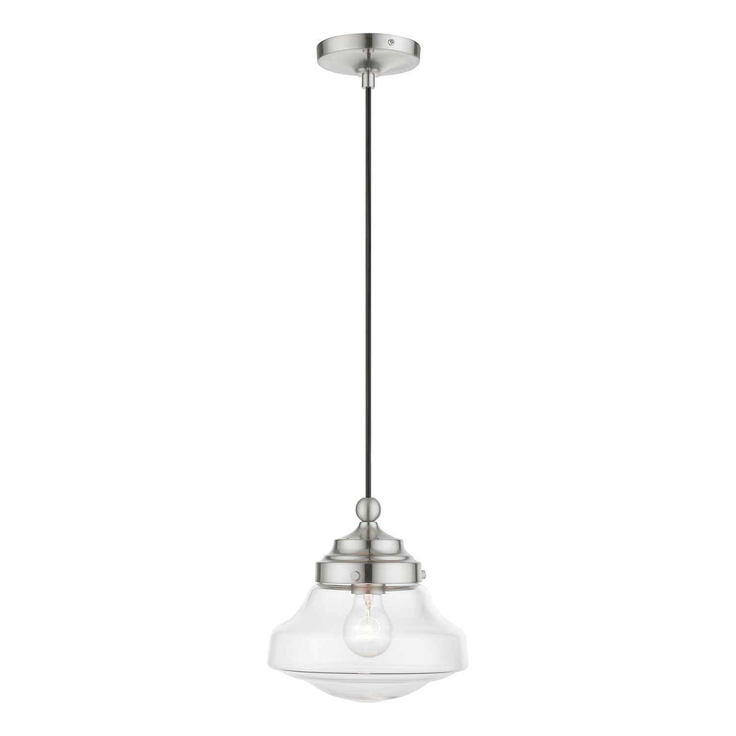 1 Light Brushed Nickel Mini Pendant by Livex Lighting