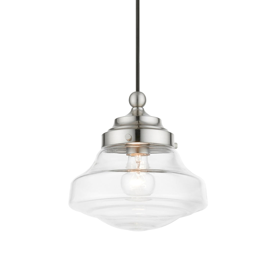 1 Light Brushed Nickel Mini Pendant