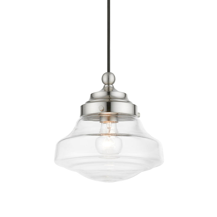 1 Light Brushed Nickel Mini Pendant