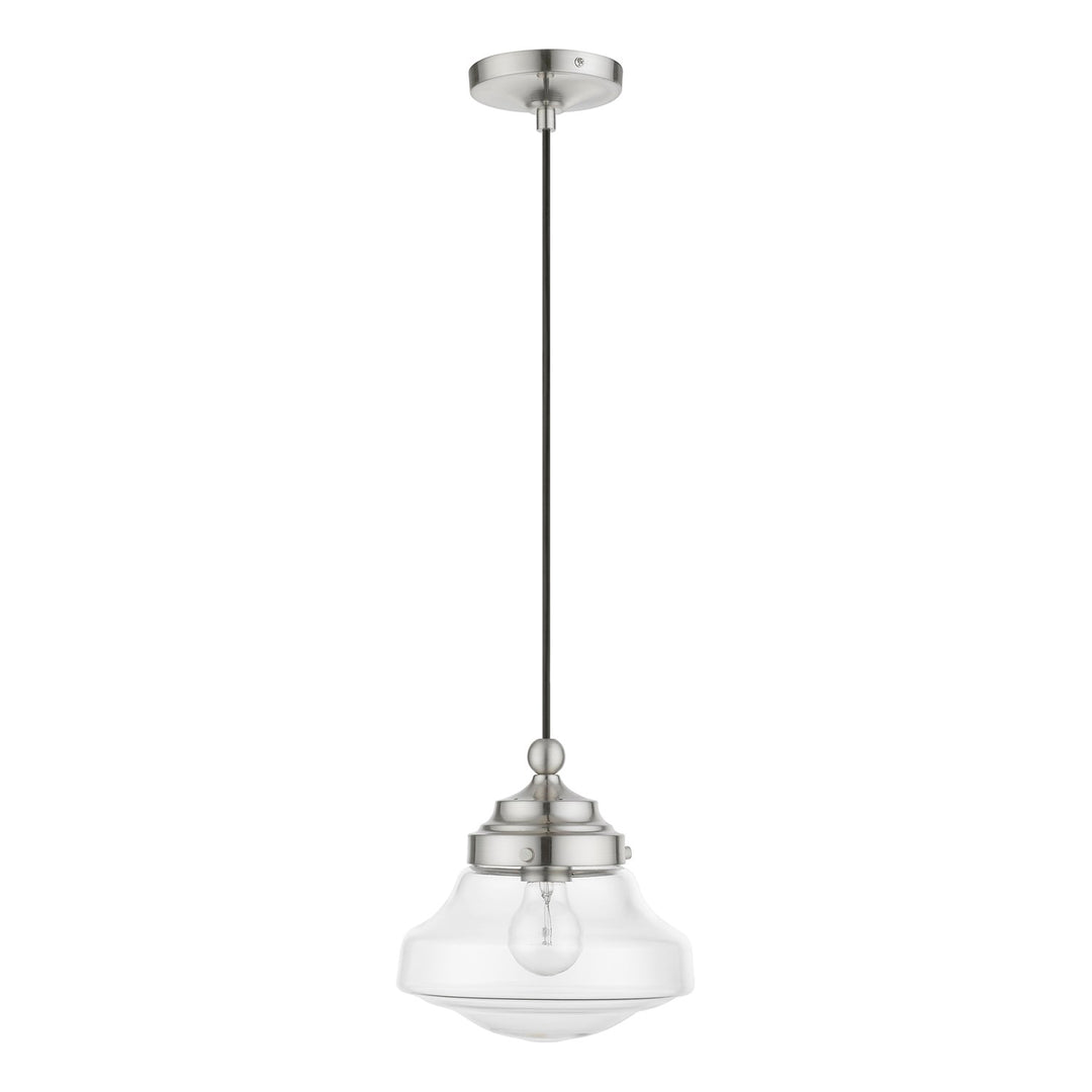 1 Light Brushed Nickel Mini Pendant