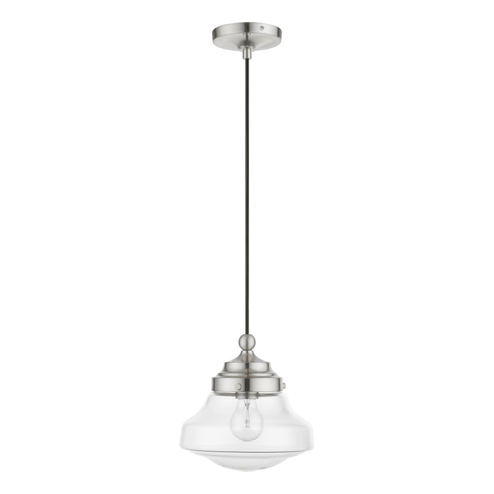 1 Light Brushed Nickel Mini Pendant