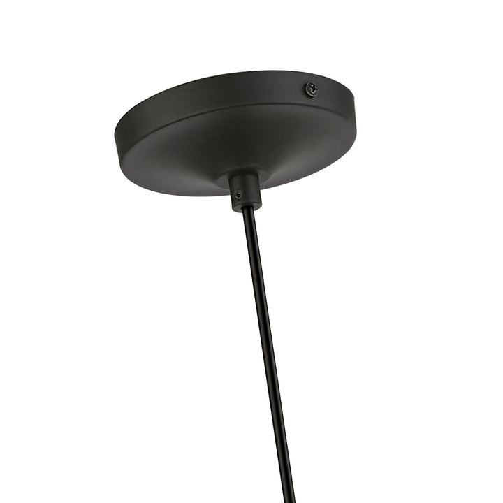 1 Light Black With Brushed Nickel Accent Mini Pendant
