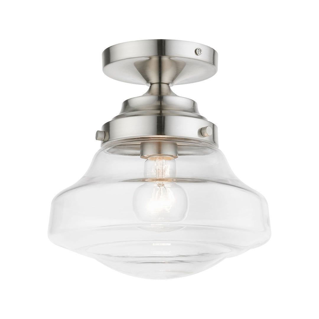 1 Light Brushed Nickel Semi-Flush by Livex Lighting
