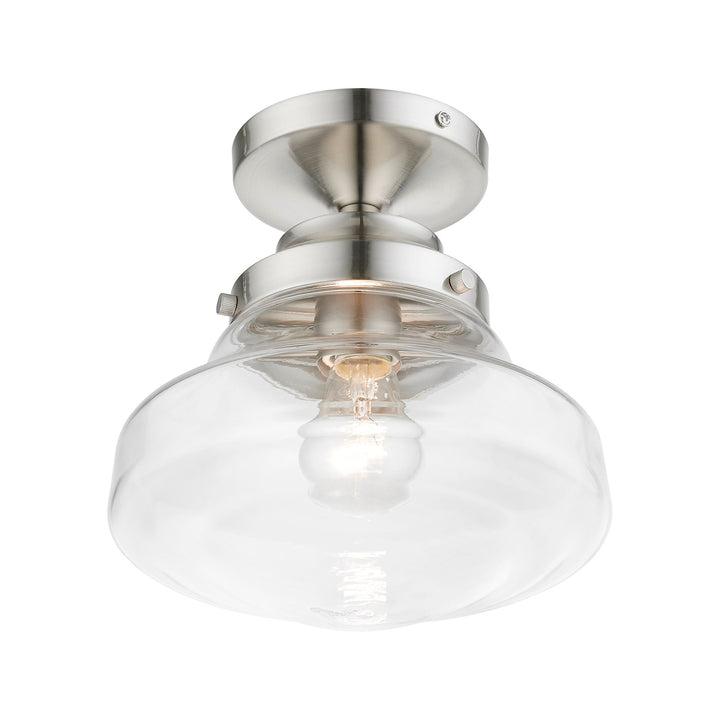 1 Light Brushed Nickel Semi-Flush
