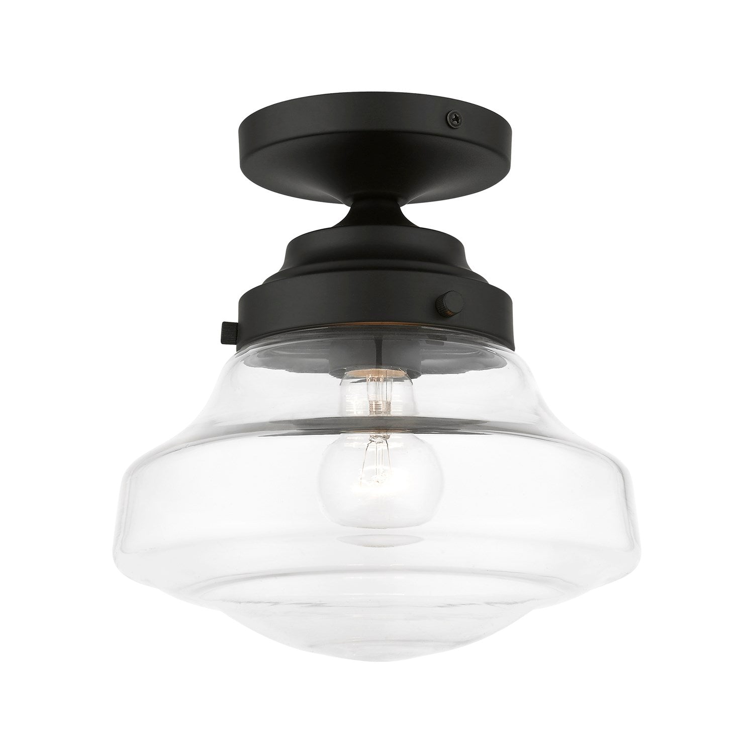 1 Light Black Semi-Flush by Livex Lighting