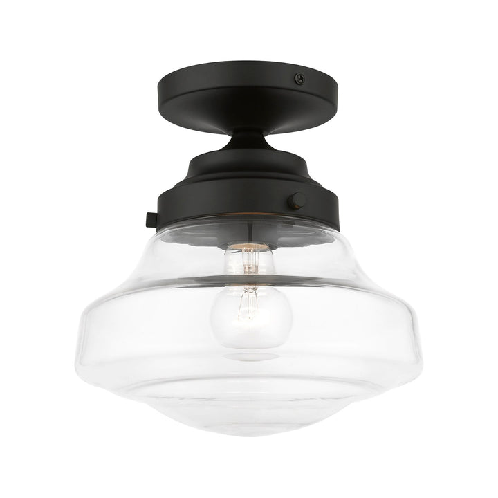1 Light Black Semi-Flush by Livex Lighting