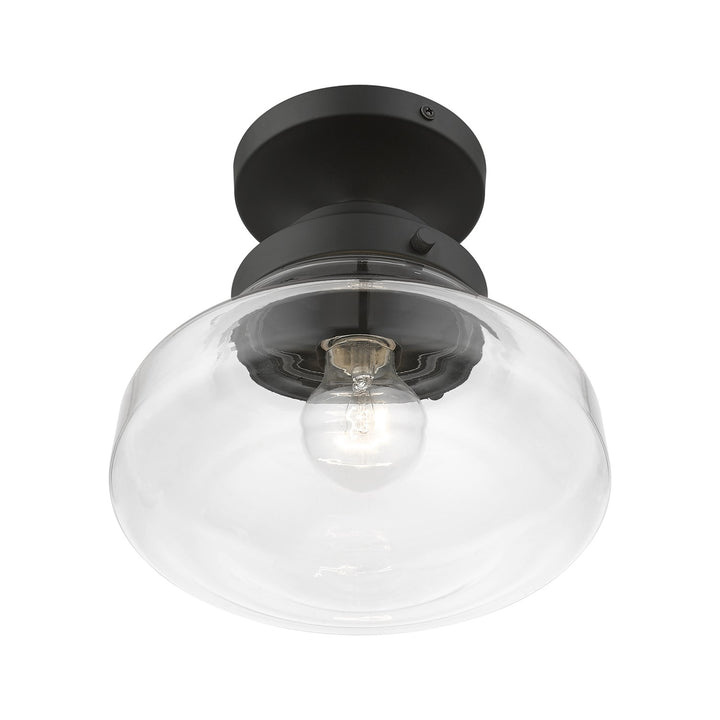 1 Light Black Semi-Flush