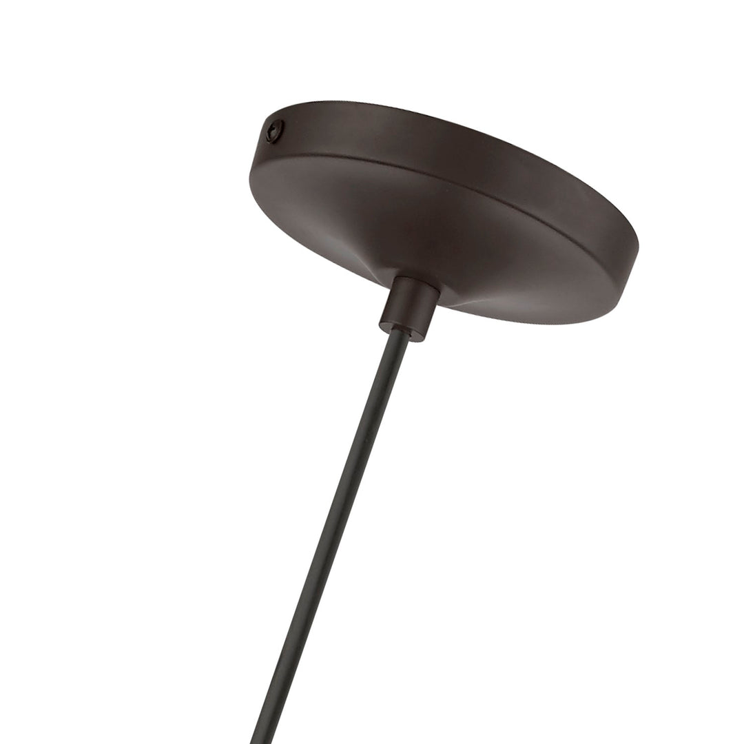 1 Light Bronze With Antique Brass Accent Single Pendant