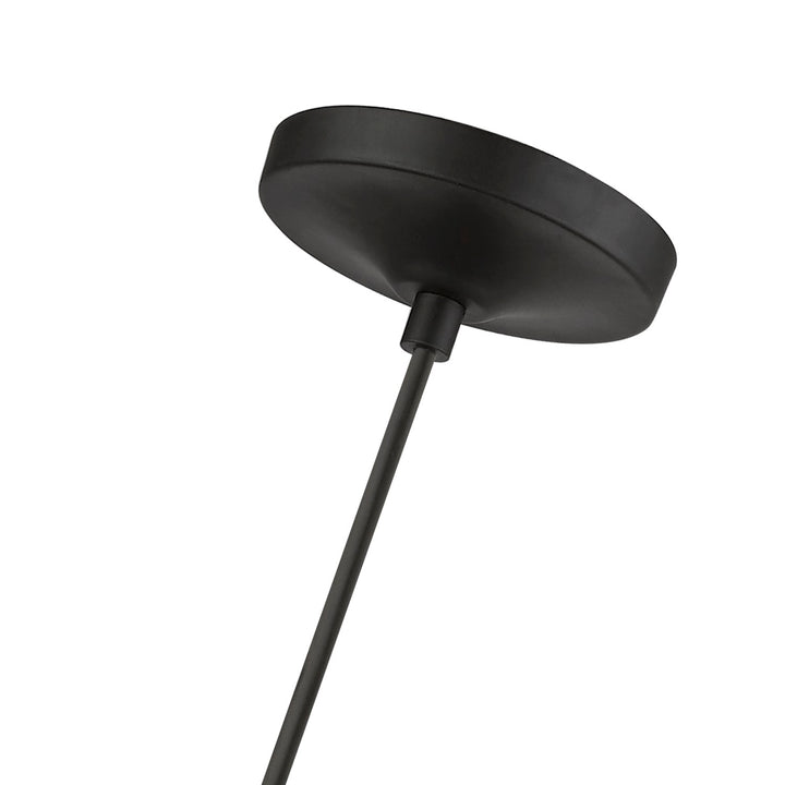 1 Light Black With Brushed Nickel Accent Single Pendant