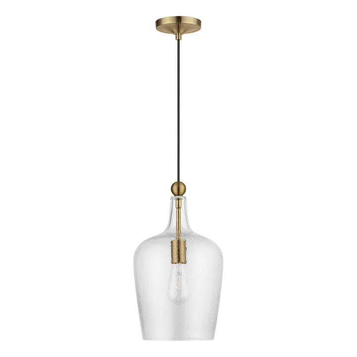 1 Light Antique Brass Single Pendant
