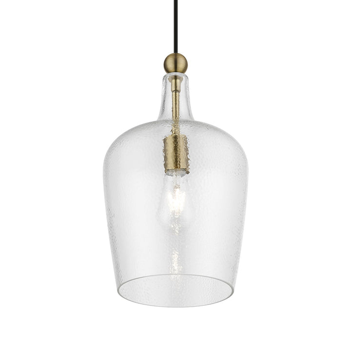 1 Light Antique Brass Single Pendant