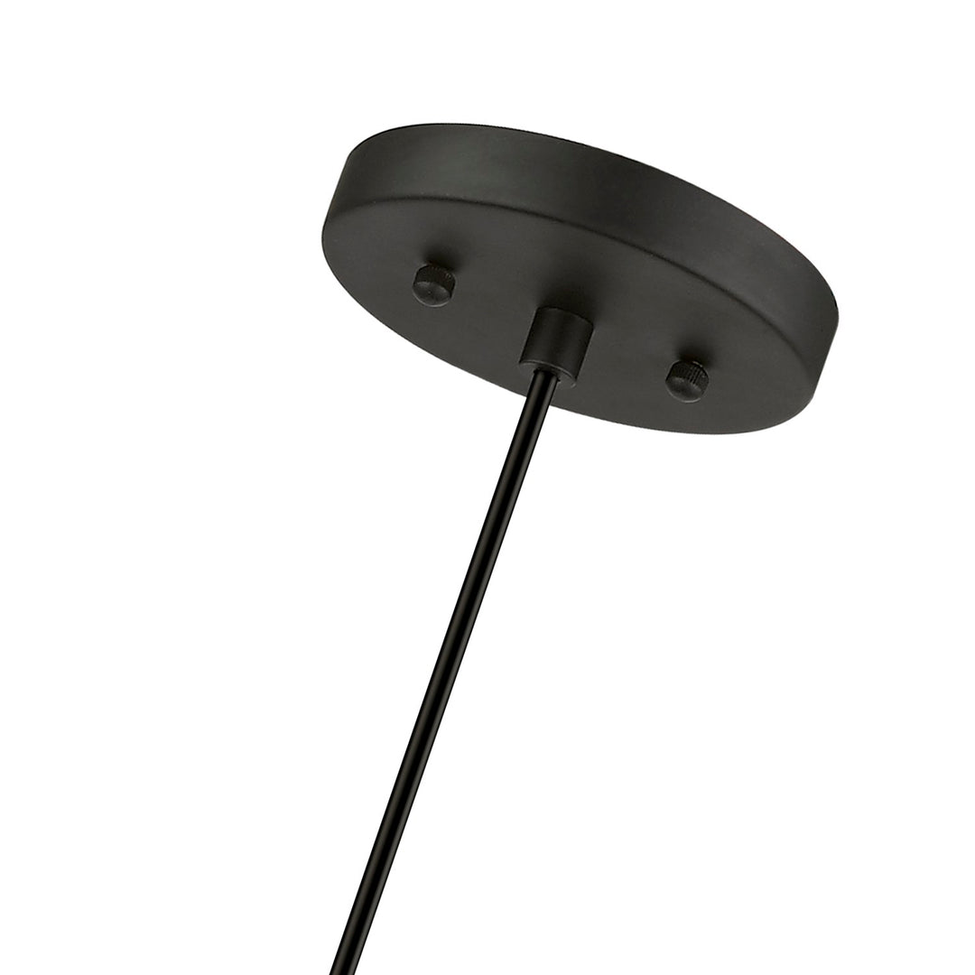 1 Light Black With Brushed Nickel Accent Mini Pendant