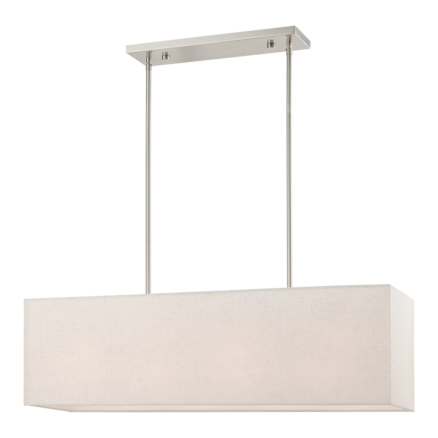 4 Light Brushed Nickel Linear Chandelier by Livex Lighting