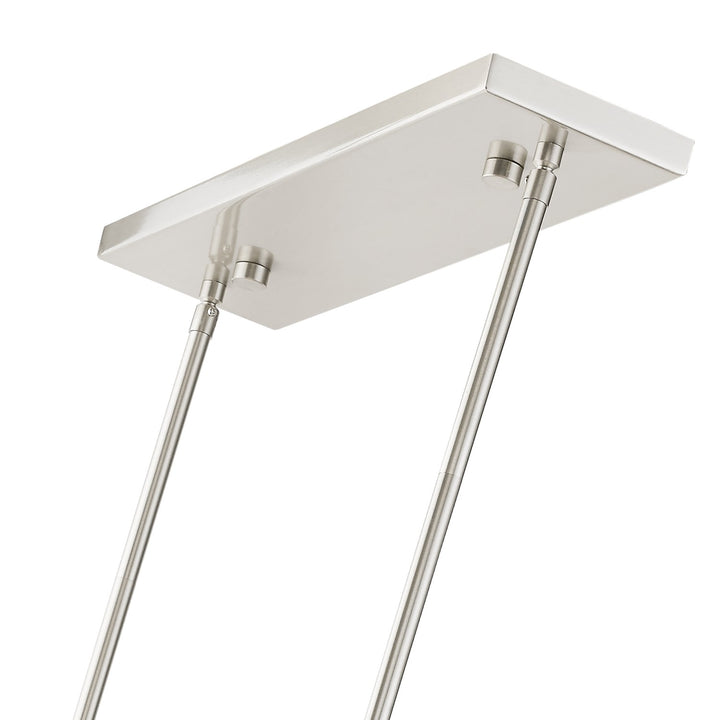 4 Light Brushed Nickel Linear Chandelier