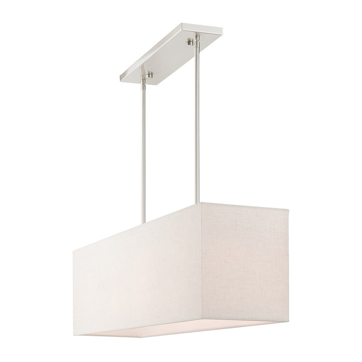 4 Light Brushed Nickel Linear Chandelier