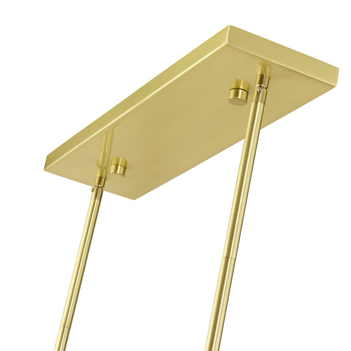 4 Light Satin Brass Linear Chandelier