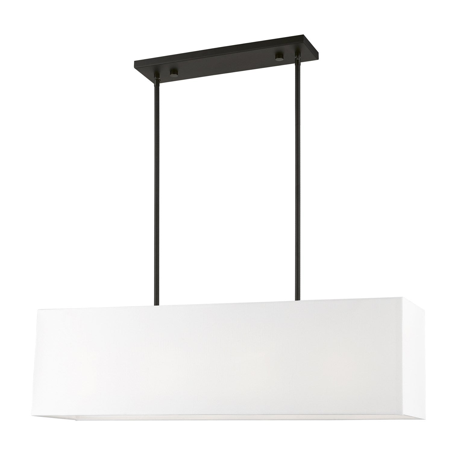 4 Light Black Linear Chandelier by Livex Lighting