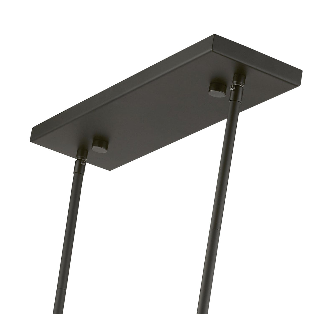 4 Light Black Linear Chandelier