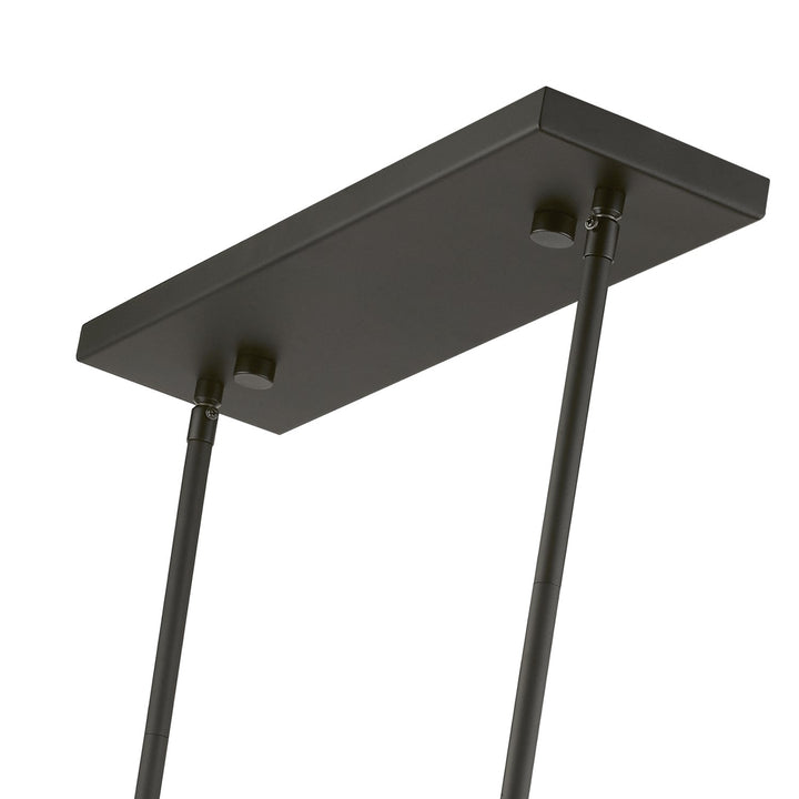 4 Light Black Linear Chandelier
