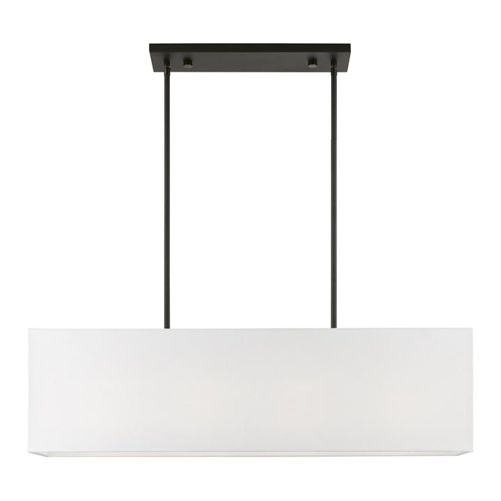 4 Light Black Linear Chandelier