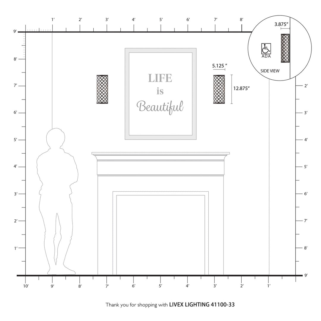 1 Light Soft Gold Ada Single Sconce