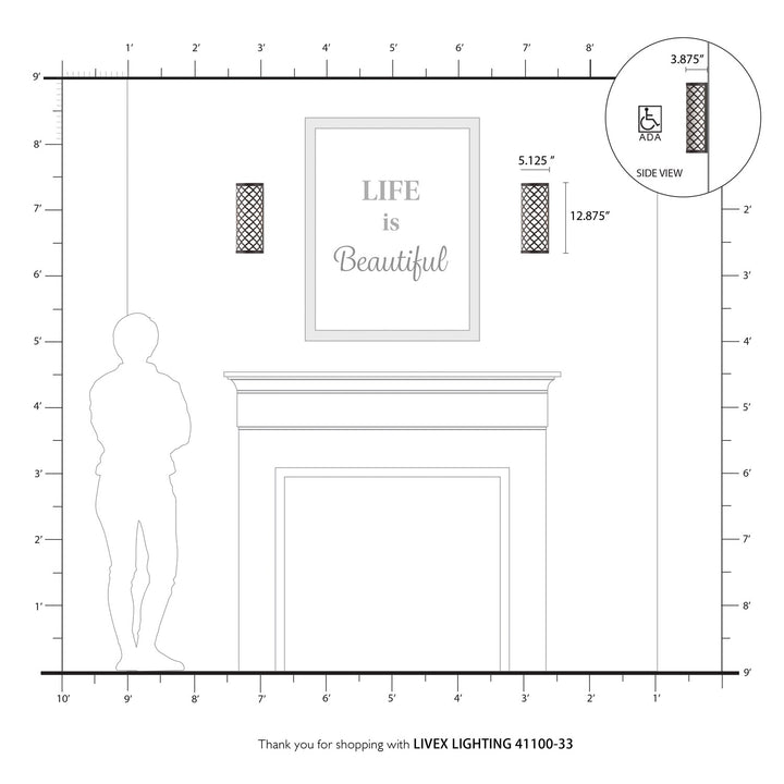 1 Light Soft Gold Ada Single Sconce