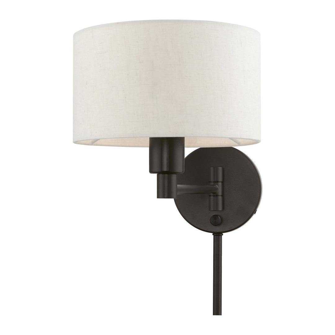 1 Light English Bronze Swing Arm Wall Lamp