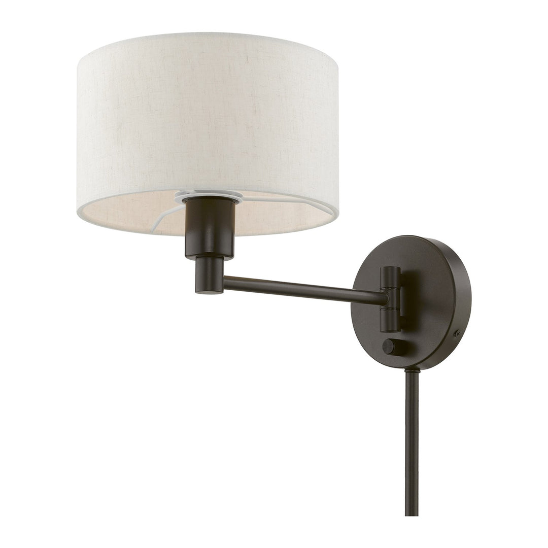 1 Light English Bronze Swing Arm Wall Lamp