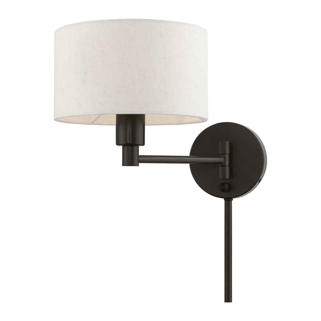 1 Light English Bronze Swing Arm Wall Lamp