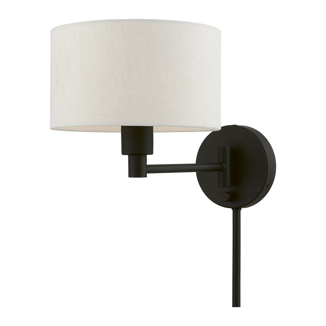 1 Light Black Swing Arm Wall Lamp by Livex Lighting