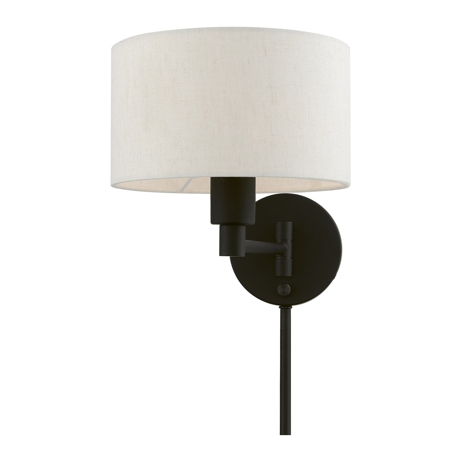 1 Light Black Swing Arm Wall Lamp