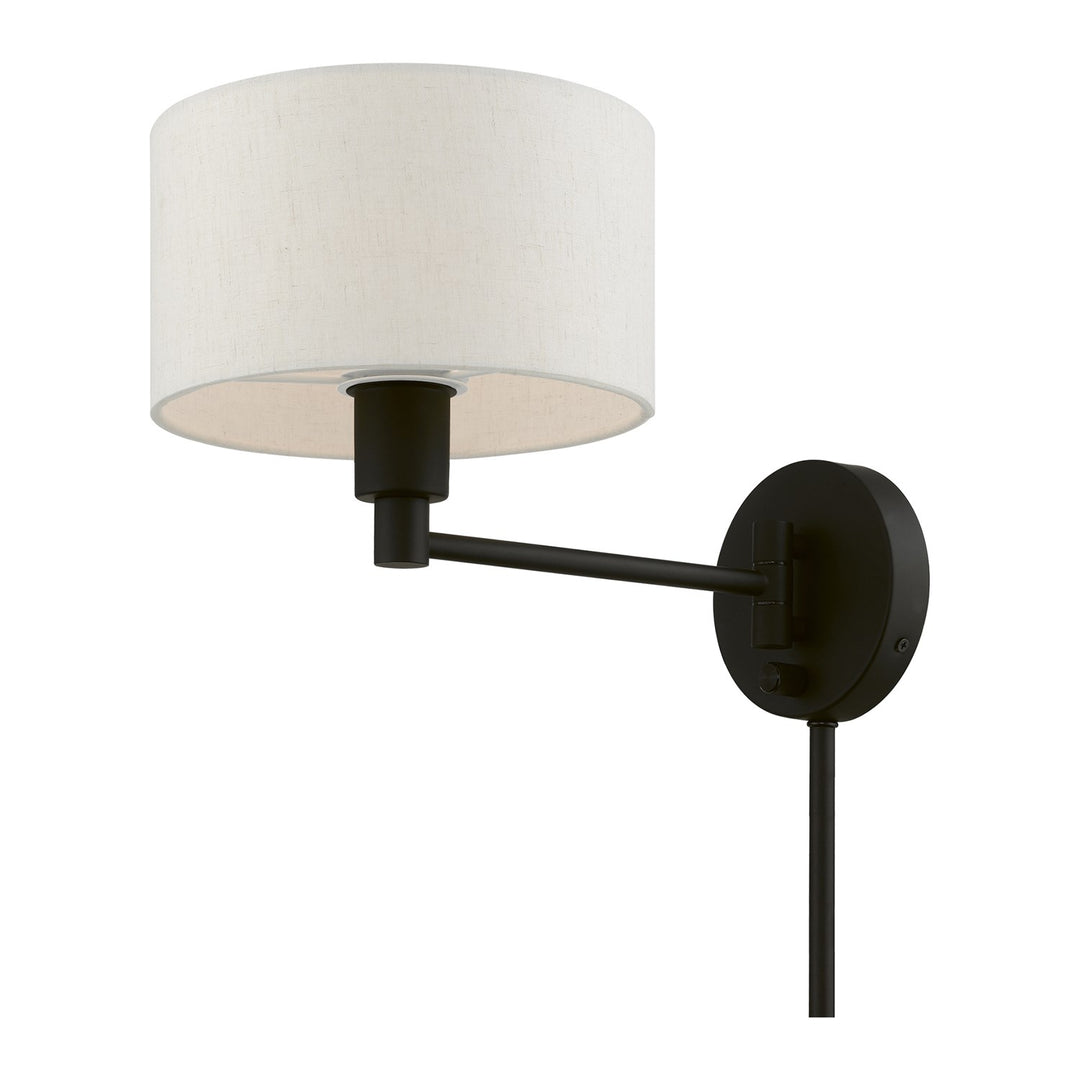 1 Light Black Swing Arm Wall Lamp