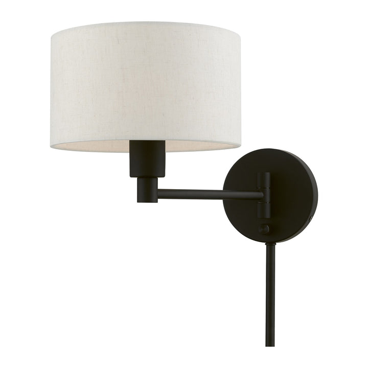 1 Light Black Swing Arm Wall Lamp