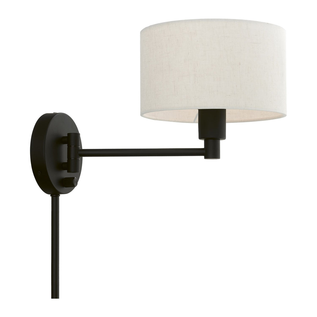 1 Light Black Swing Arm Wall Lamp