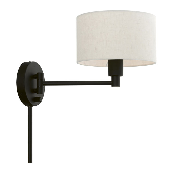 1 Light Black Swing Arm Wall Lamp