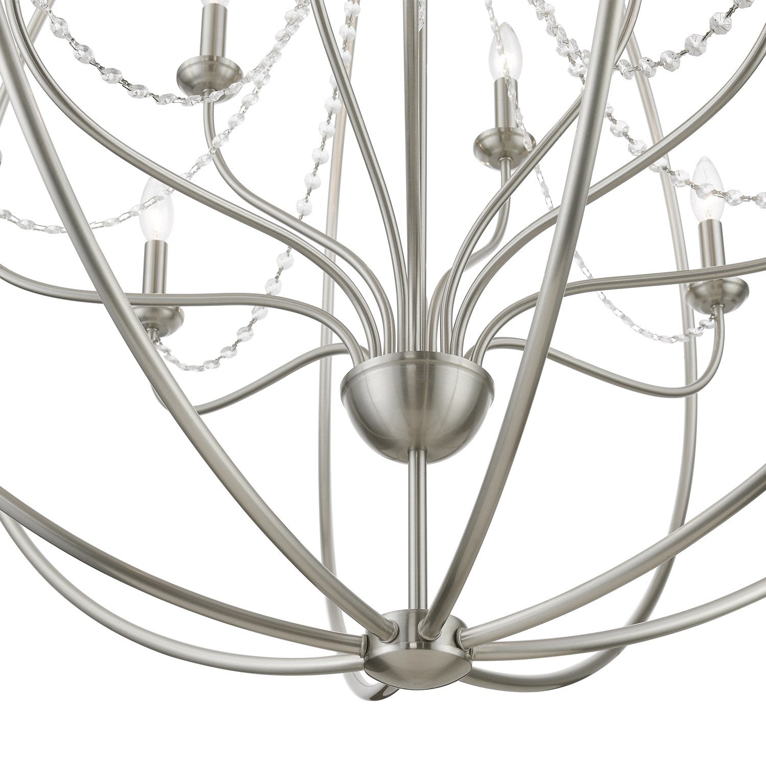 12 Light Brushed Nickel Grande Foyer Chandelier