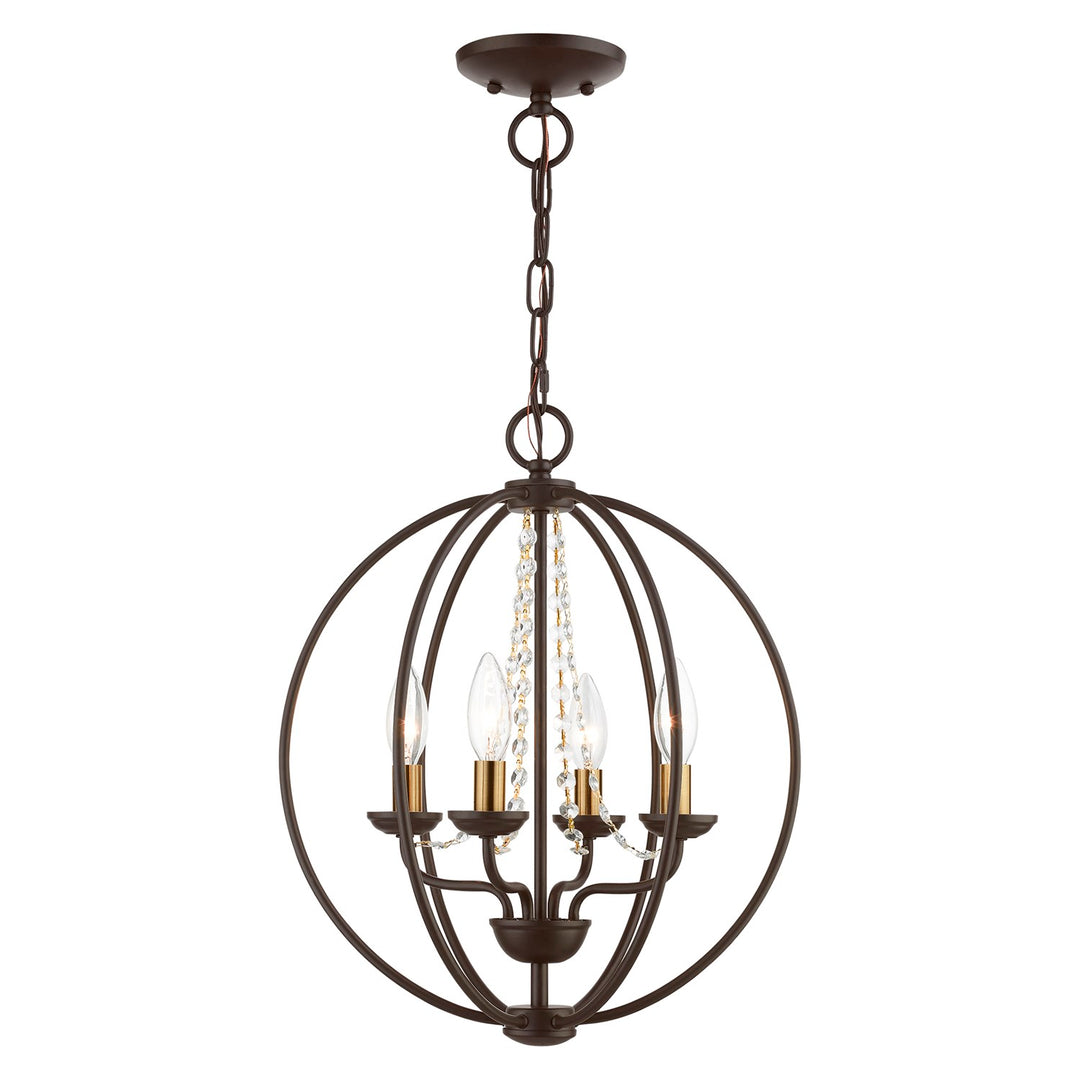 4 Light Bronze With Antique Brass Finish by Livex Lighting