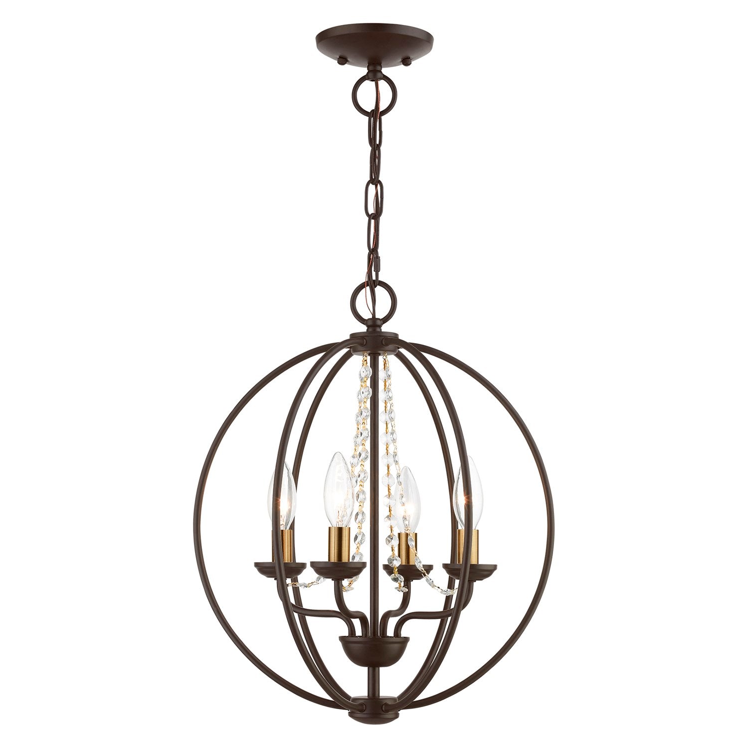 4 Light Bronze With Antique Brass Finish by Livex Lighting