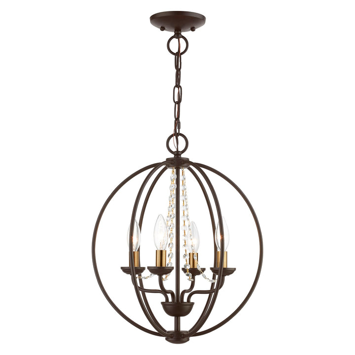 4 Light Bronze With Antique Brass Finish by Livex Lighting