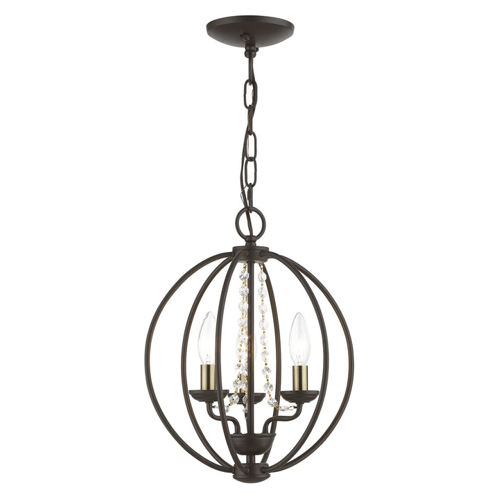 3 Light Bronze With Antique Brass Finish by Livex Lighting