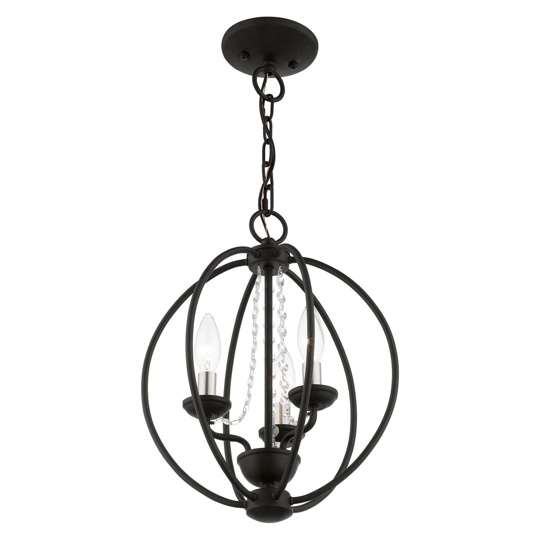 3 Light Black With Brushed Nickel Finish
