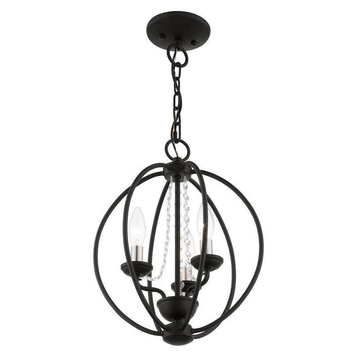 3 Light Black With Brushed Nickel Finish